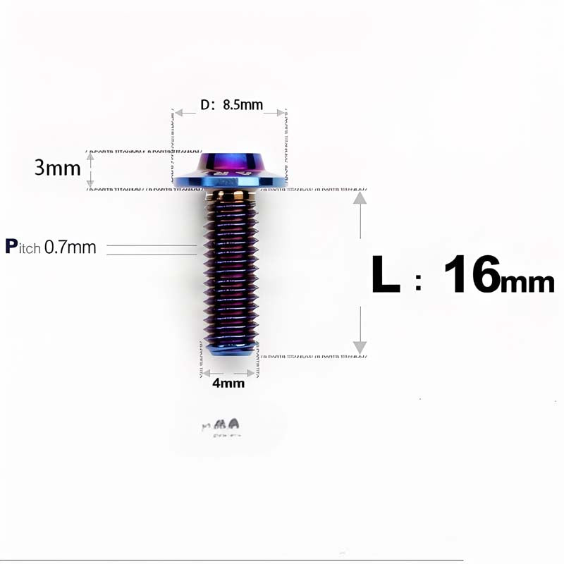 M4 X 6/10/20/30 Button Head Bolts For Electric Motorcycle - Titanium