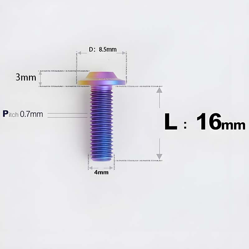 M4 X 6/10/20/30 Button Head Bolts For Electric Motorcycle - Titanium
