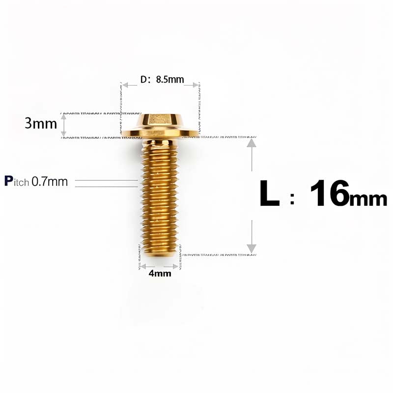 M4 X 6/10/20/30 Button Head Bolts For Electric Motorcycle - Titanium