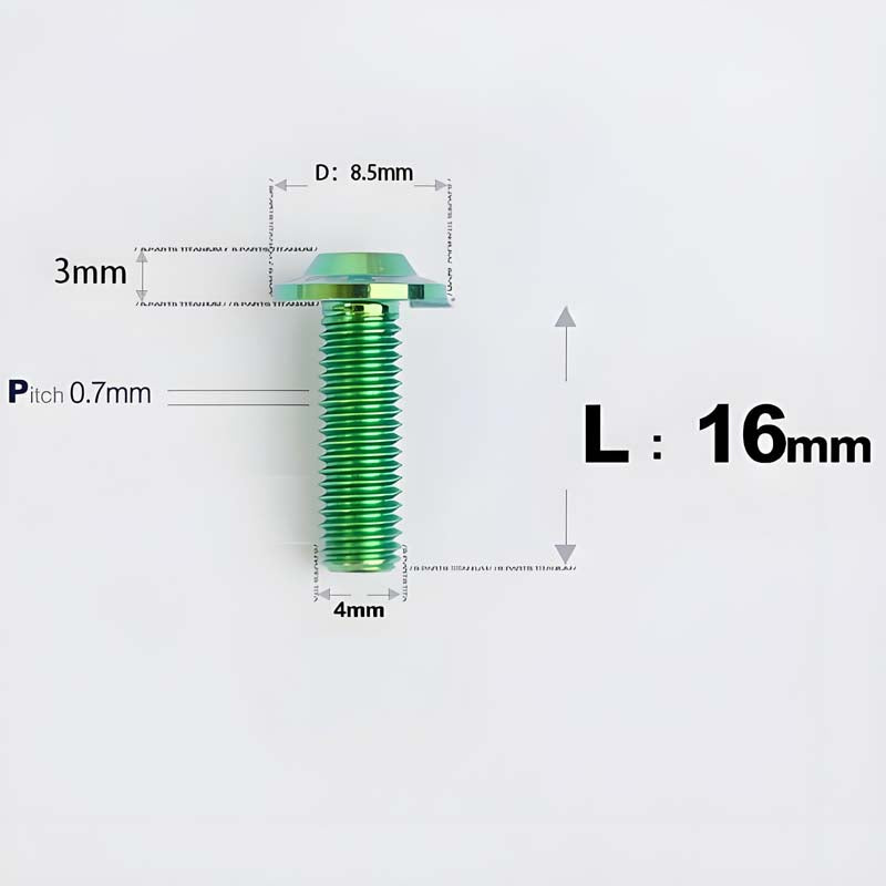 M4 X 6/10/20/30 Button Head Bolts For Electric Motorcycle - Titanium
