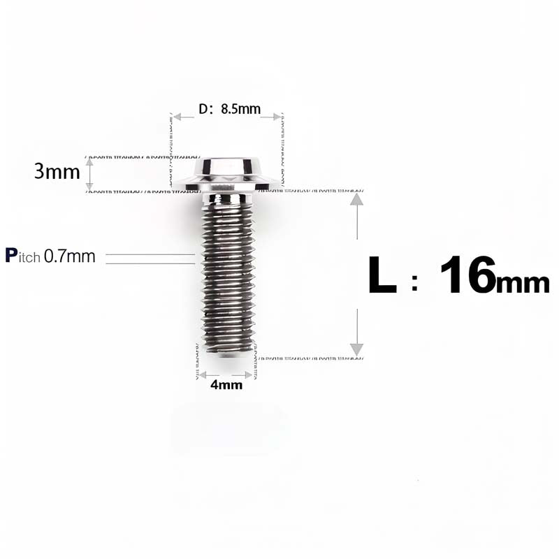 M4 X 6/10/20/30 Button Head Bolts For Electric Motorcycle - Titanium
