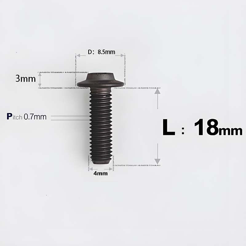 M4 X 6/10/20/30 Button Head Bolts For Electric Motorcycle - Titanium
