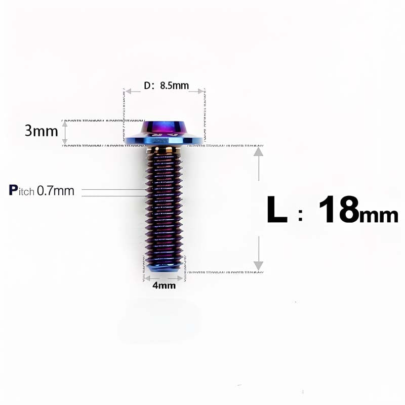 M4 X 6/10/20/30 Button Head Bolts For Electric Motorcycle - Titanium