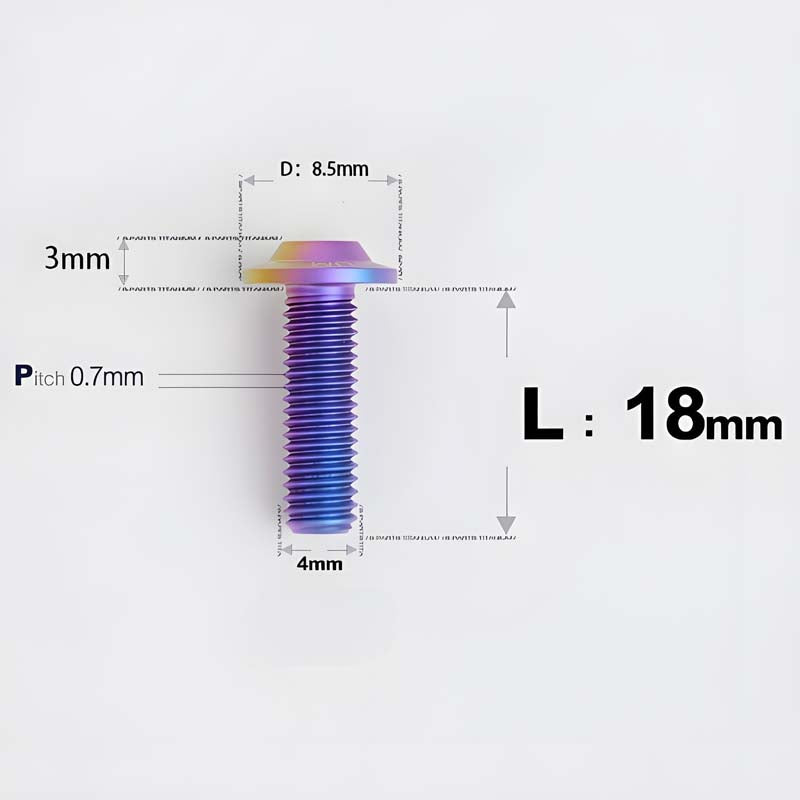 M4 X 6/10/20/30 Button Head Bolts For Electric Motorcycle - Titanium