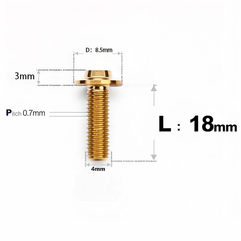 M4 X 6/10/20/30 Button Head Bolts For Electric Motorcycle - Titanium