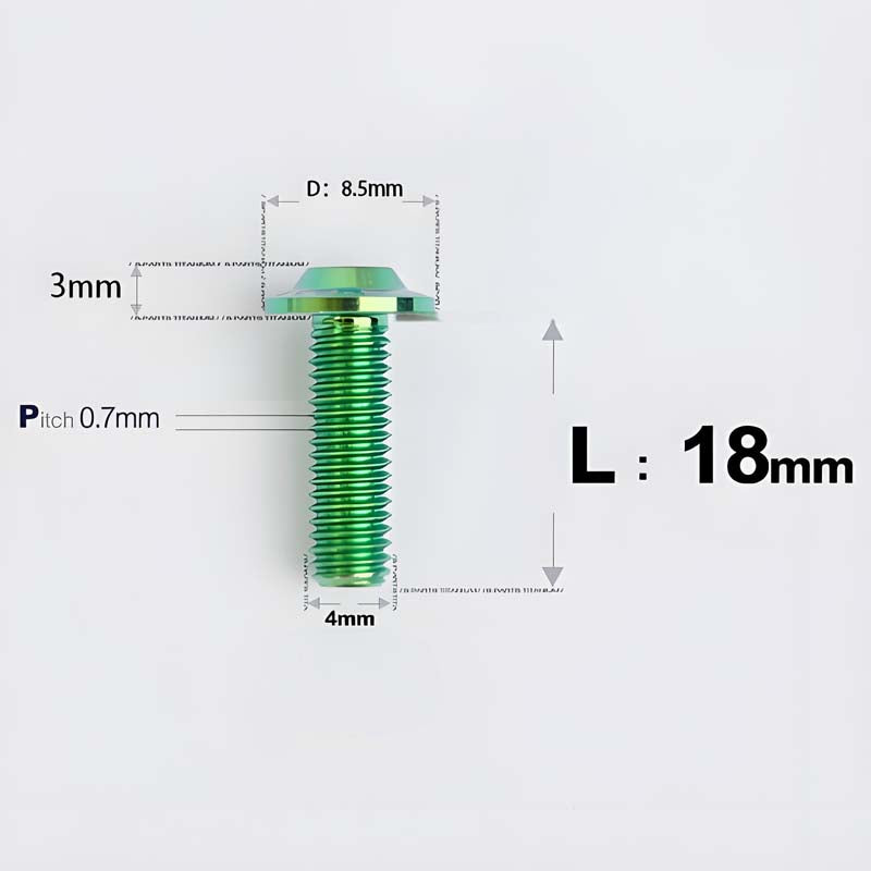 M4 X 6/10/20/30 Button Head Bolts For Electric Motorcycle - Titanium