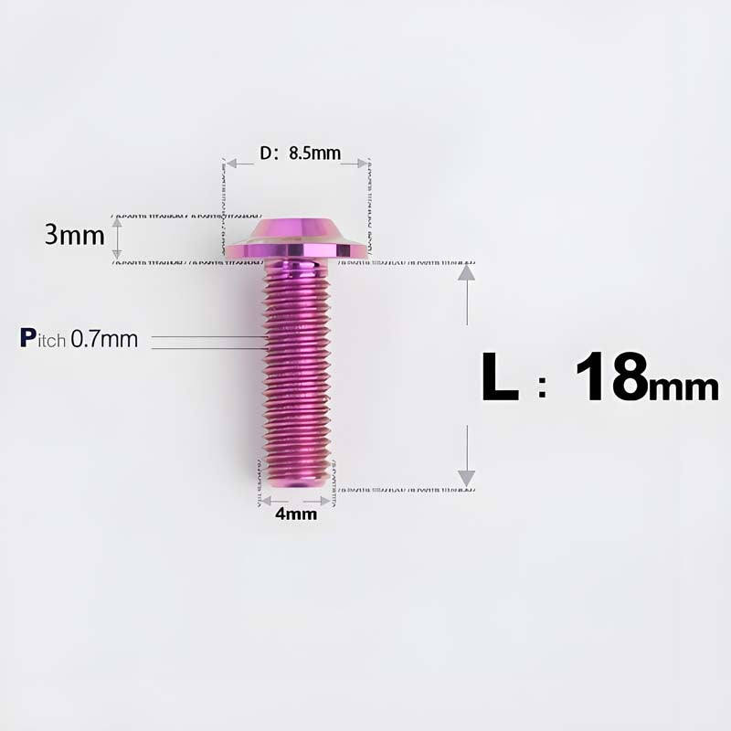 M4 X 6/10/20/30 Button Head Bolts For Electric Motorcycle - Titanium