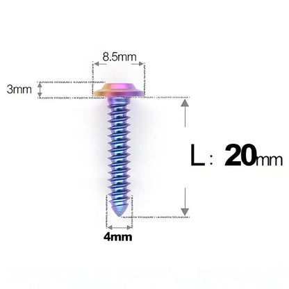 M4 X L12 - 30mm Titanium Screws For E-bike And Motorcycle Body Panels - HD8.5