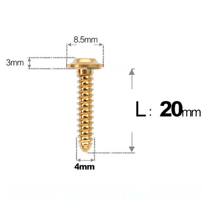 M4 X L12 - 30mm Titanium Screws For E-bike And Motorcycle Body Panels - HD8.5