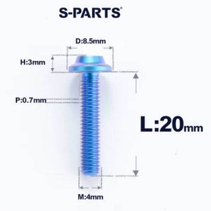 M4 X 6/10/20/30 Button Head Bolts For Electric Motorcycle - Titanium