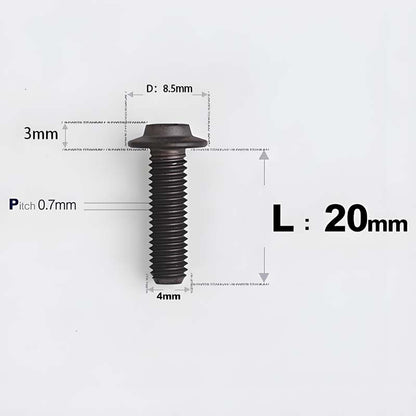 M4 X 6/10/20/30 Button Head Bolts For Electric Motorcycle - Titanium