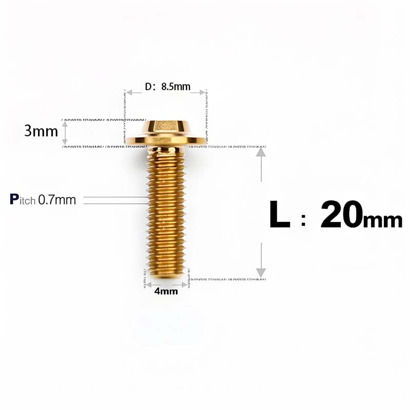 M4 X 6/10/20/30 Button Head Bolts For Electric Motorcycle - Titanium