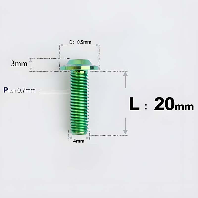 M4 X 6/10/20/30 Button Head Bolts For Electric Motorcycle - Titanium