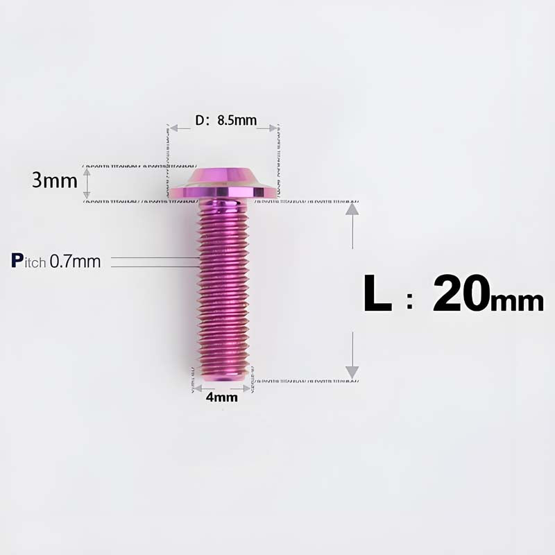 M4 X 6/10/20/30 Button Head Bolts For Electric Motorcycle - Titanium