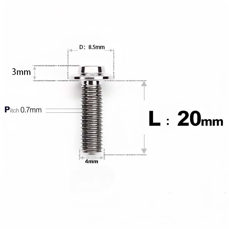 M4 X 6/10/20/30 Button Head Bolts For Electric Motorcycle - Titanium