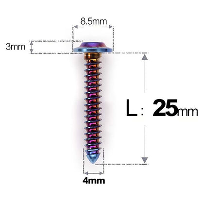 M4 X L12 - 30mm Titanium Screws For E-bike And Motorcycle Body Panels - HD8.5