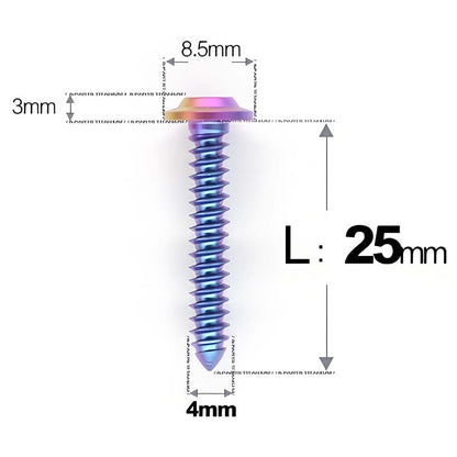 M4 X L12 - 30mm Titanium Screws For E-bike And Motorcycle Body Panels - HD8.5