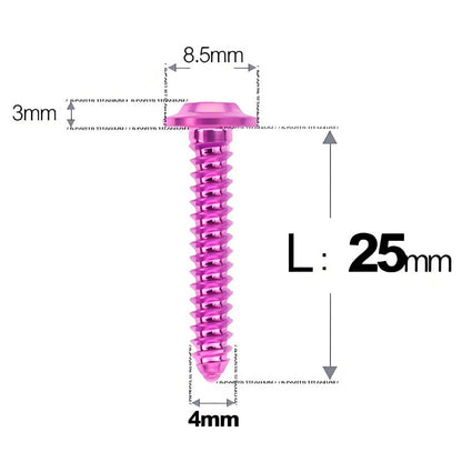 M4 X L12 - 30mm Titanium Screws For E-bike And Motorcycle Body Panels - HD8.5