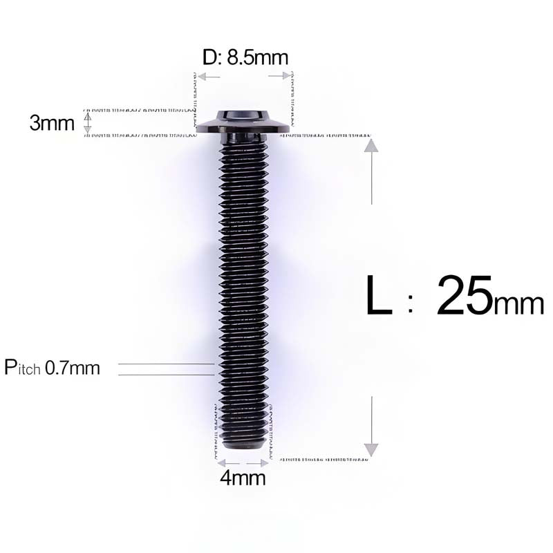 M4 X 6/10/20/30 Button Head Bolts For Electric Motorcycle - Titanium