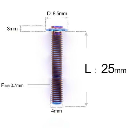 M4 X 6/10/20/30 Button Head Bolts For Electric Motorcycle - Titanium