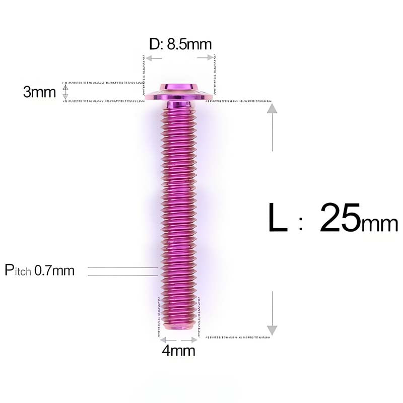 M4 X 6/10/20/30 Button Head Bolts For Electric Motorcycle - Titanium
