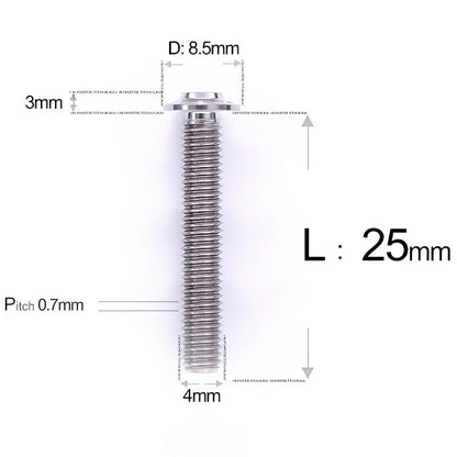 M4 X 6/10/20/30 Button Head Bolts For Electric Motorcycle - Titanium