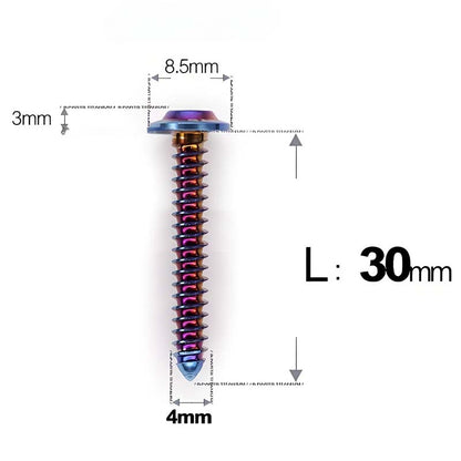 M4 X L12 - 30mm Titanium Screws For E-bike And Motorcycle Body Panels - HD8.5
