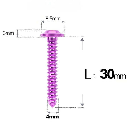 M4 X L12 - 30mm Titanium Screws For E-bike And Motorcycle Body Panels - HD8.5