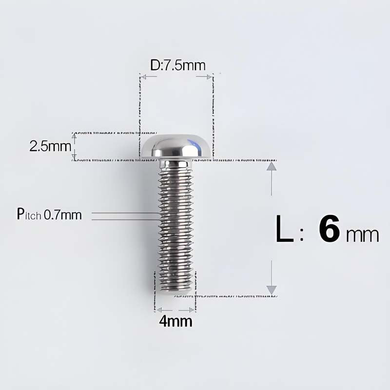 M4 X 6/8/10/12/25MM Button Head Cap Bolts Titanium Bolt For Road Bike