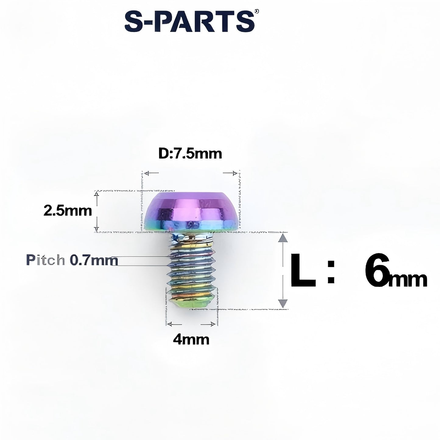 M4 X 6/8/10/12/25MM Button Head Cap Bolts Titanium Bolt For Road Bike