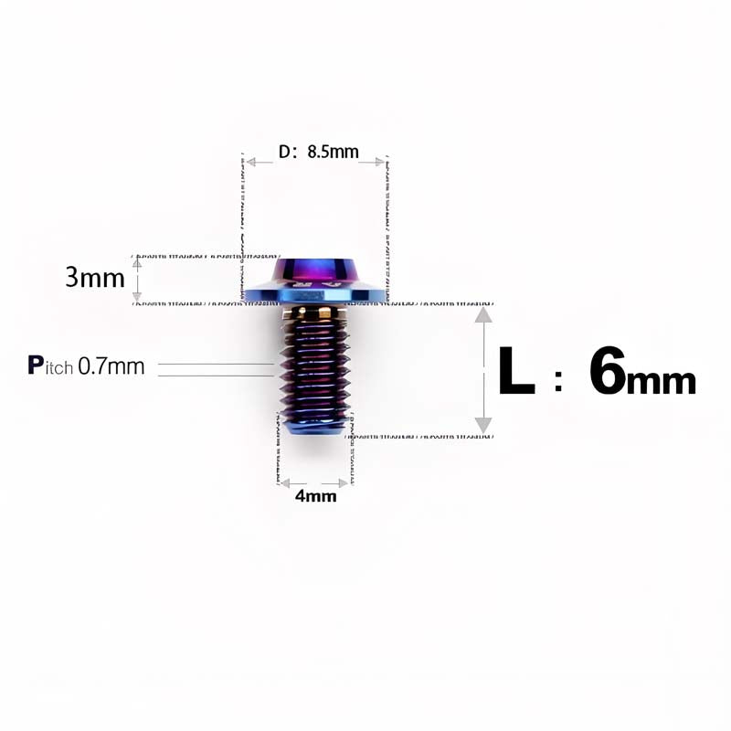 M4 X 6/10/20/30 Button Head Bolts For Electric Motorcycle - Titanium