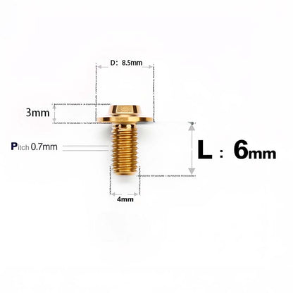 M4 X 6/10/20/30 Button Head Bolts For Electric Motorcycle - Titanium
