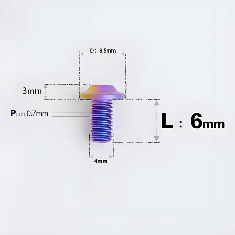 M4 X 6/10/20/30 Button Head Bolts For Electric Motorcycle - Titanium