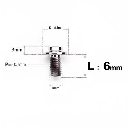 M4 X 6/10/20/30 Button Head Bolts For Electric Motorcycle - Titanium