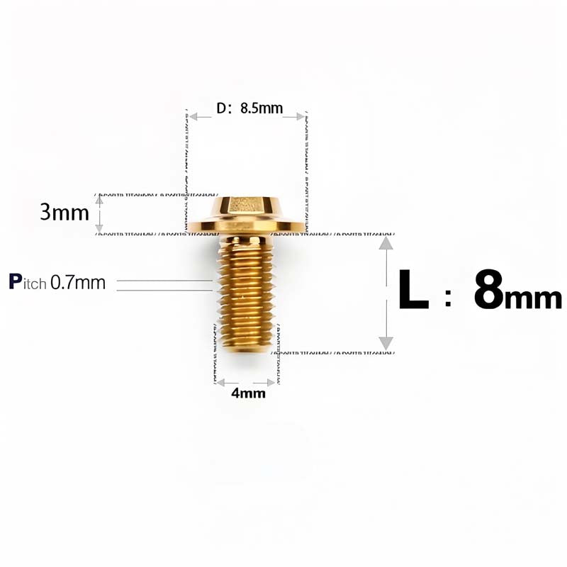 M4 X 6/10/20/30 Button Head Bolts For Electric Motorcycle - Titanium