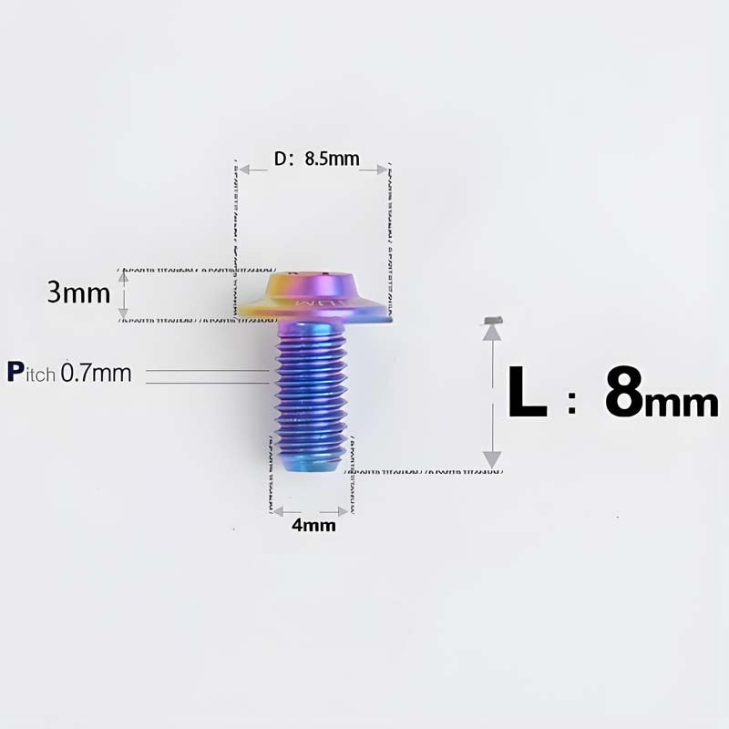 M4 X 6/10/20/30 Button Head Bolts For Electric Motorcycle - Titanium