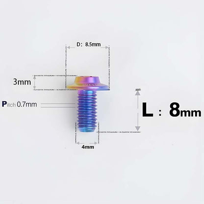 M4 X 6/10/20/30 Button Head Bolts For Electric Motorcycle - Titanium