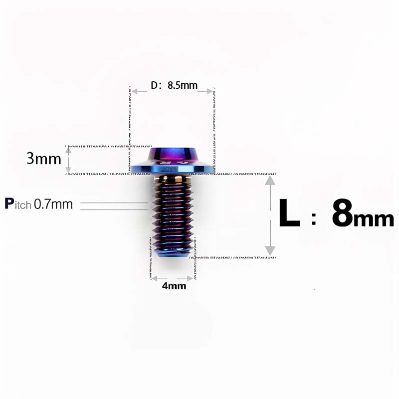 M4 X 6/10/20/30 Button Head Bolts For Electric Motorcycle - Titanium