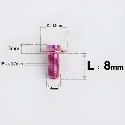 M4 X 6/10/20/30 Button Head Bolts For Electric Motorcycle - Titanium