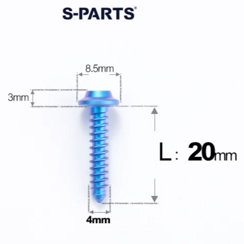 M4 X L12 - 30mm Titanium Screws For E-bike And Motorcycle Body Panels - HD8.5