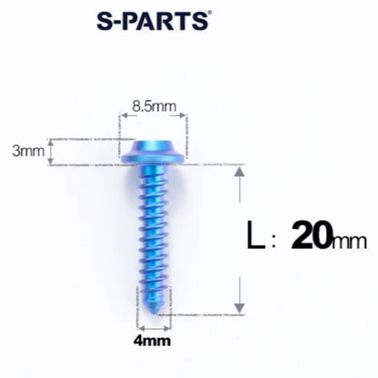 M4 X L12 - 30mm Titanium Screws For E-bike And Motorcycle Body Panels - HD8.5