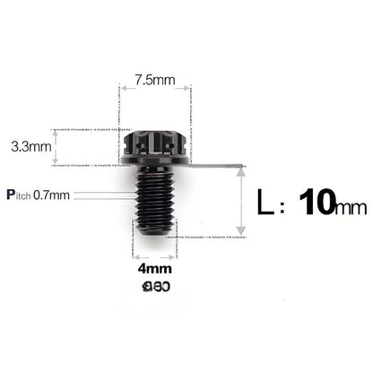 M4 × L6/8/10-25mm Titanium Alloy Bolts For Motorcycle