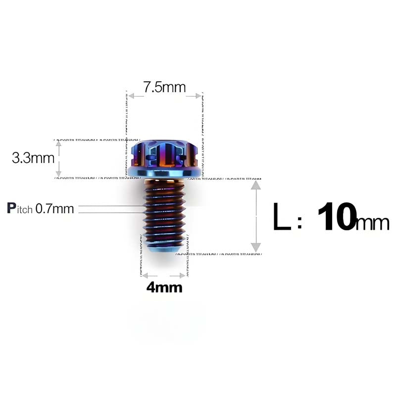 M4 × L6/8/10-25mm Titanium Alloy Bolts For Motorcycle