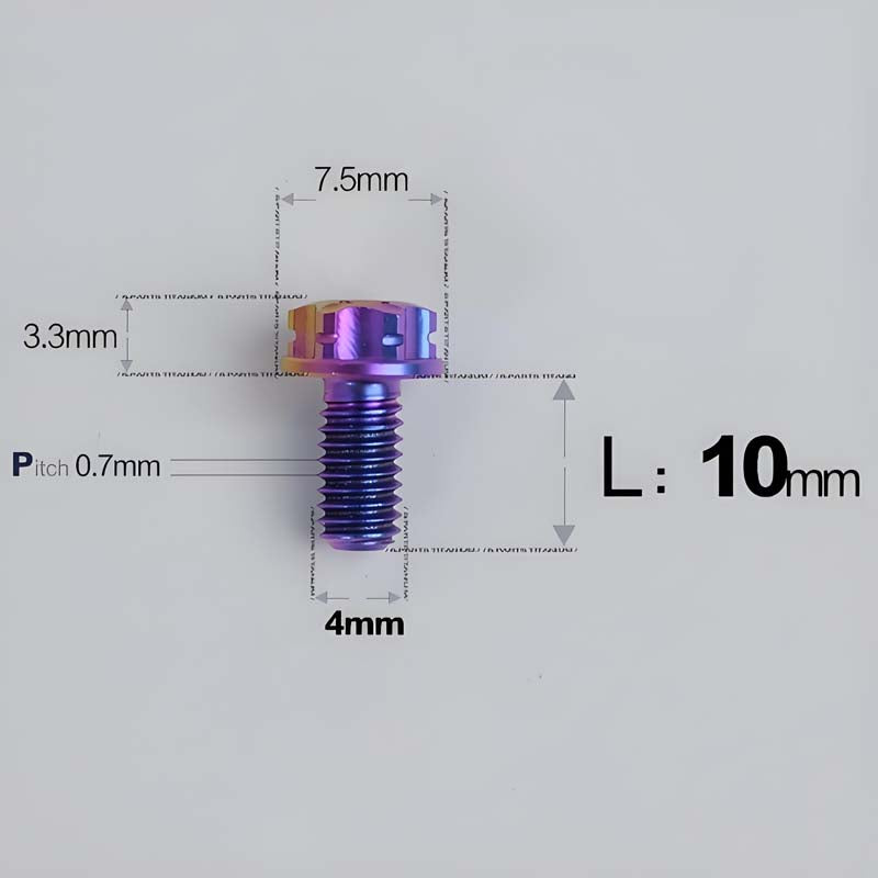 M4 × L6/8/10-25mm Titanium Alloy Bolts For Motorcycle