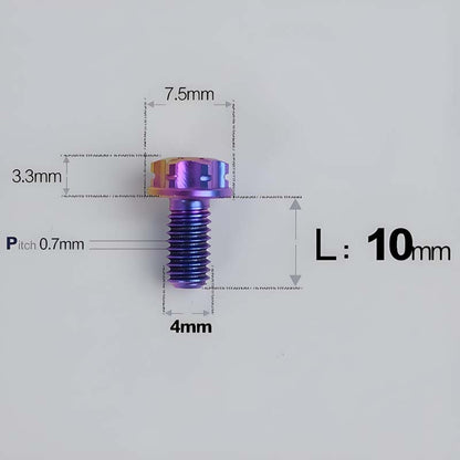 M4 × L6/8/10-25mm Titanium Alloy Bolts For Motorcycle