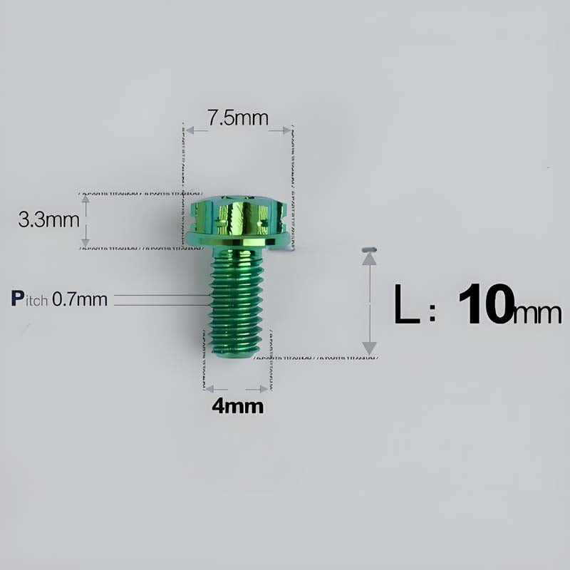 M4 × L6/8/10-25mm Titanium Alloy Bolts For Motorcycle