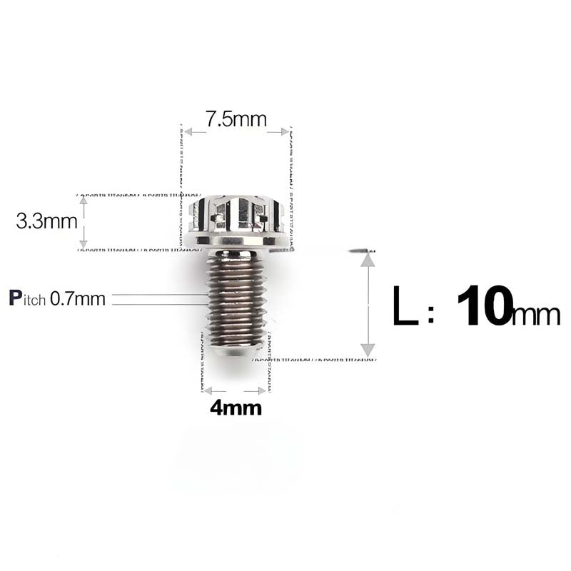 M4 × L6/8/10-25mm Titanium Alloy Bolts For Motorcycle