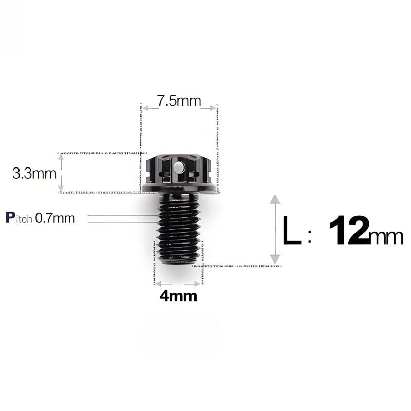 M4 × L6/8/10-25mm Titanium Alloy Bolts For Motorcycle