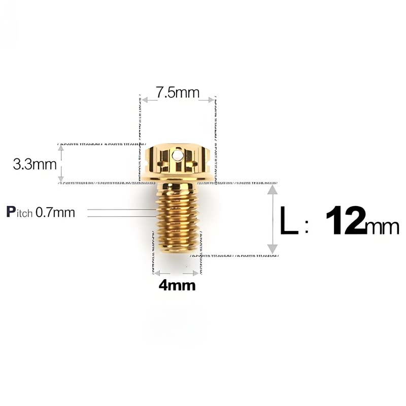 M4 × L6/8/10-25mm Titanium Alloy Bolts For Motorcycle