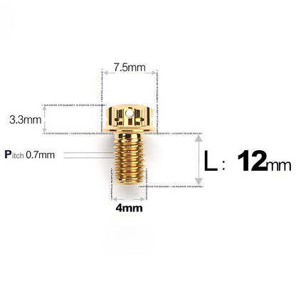 M4 × L6/8/10-25mm Titanium Alloy Bolts For Motorcycle